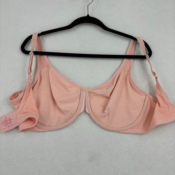 Breezies Floral Jacquard Minimizer Bra Underwire Peach Size 40DDD - Picture 5 of 6